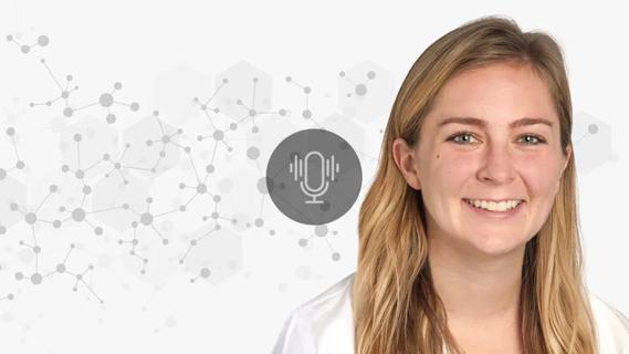 Dr. Alexandra Bonner against a decorative background with podcast overlay